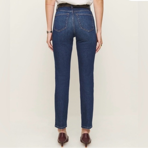 Reformation Ezra Stretch High Rise Straight Jeans in Galene Wash Size 27 - Picture 4 of 11